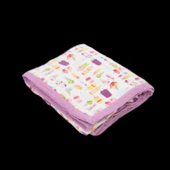 Cotton Muslin Quilted Throw - Brain Freeze