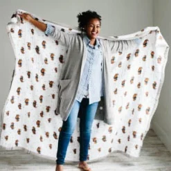 Cotton Muslin Quilted Throw - Bison