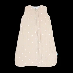 Cotton Muslin Sleep Bag - Taupe Cross