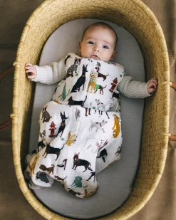 Cotton Muslin Sleep Bag - Woof