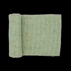 Cotton Muslin Swaddle Blanket - Cactus Lines
