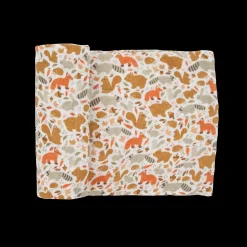 Cotton Muslin Swaddle Blanket - Fall Friends