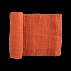 Cotton Muslin Swaddle Blanket - Rust