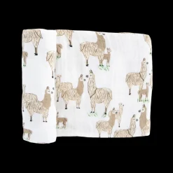Cotton Muslin Swaddle Blanket - Llama Llama