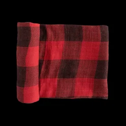 Cotton Muslin Swaddle Blanket - Red Plaid