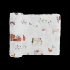Cotton Muslin Swaddle Blanket - Farmyard