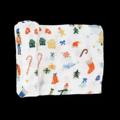 Cotton Muslin Swaddle Blanket - Christmas Time
