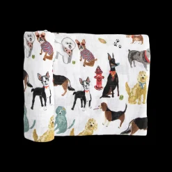 Cotton Muslin Swaddle Blanket - Woof