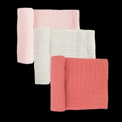 Cotton Muslin Swaddle Blanket 3 Pack - Light Pink