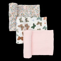 Cotton Muslin Swaddle Blanket 3 Pack - Butterflies