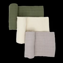 Cotton Muslin Swaddle Blanket 3 Pack - Fern 2
