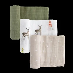 Cotton Muslin Swaddle Blanket 3 Pack - Oh Deer 2
