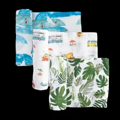 Cotton Muslin Swaddle Blanket 3 Pack - Summer Vibe