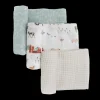 Cotton Muslin Swaddle Blanket 3 Pack - Farmyard