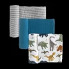 Cotton Muslin Swaddle Blanket 3 Pack - Dino Friends 2