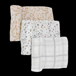 Cotton Muslin Swaddle Blanket 3 Pack - Garden Bees