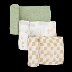 Cotton Muslin Swaddle Blanket 3 Pack - Desert Night