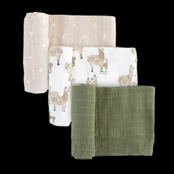 Cotton Muslin Swaddle Blanket 3 Pack - Llama Llama