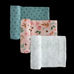 Cotton Muslin Swaddle Blanket 3 Pack - Vintage Floral