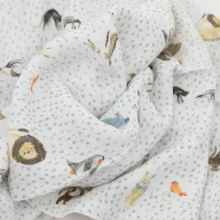 Cotton Muslin Swaddle Blanket - Party Animals