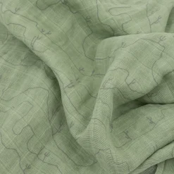Cotton Muslin Swaddle Blanket - Cactus Lines