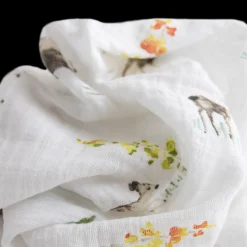 Cotton Muslin Swaddle Blanket - Oh Deer!