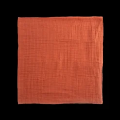 Cotton Muslin Swaddle Blanket - Rust