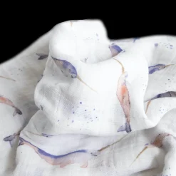 Cotton Muslin Swaddle Blanket - Narwhal