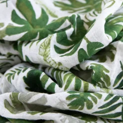 Cotton Muslin Swaddle Blanket - Tropical Leaf