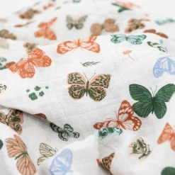 Cotton Muslin Swaddle Blanket 3 Pack - Butterflies