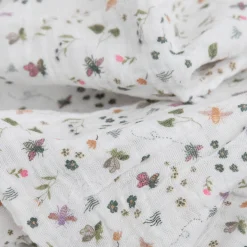 Cotton Muslin Swaddle Blanket 3 Pack - Garden Bees