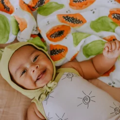 Cotton Muslin Swaddle Blanket 3 Pack - Tropical Fruit