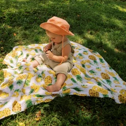 Cotton Muslin Swaddle Blanket 3 Pack - Tropical Fruit