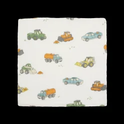 Cotton Muslin Swaddle Blanket - Work Trucks