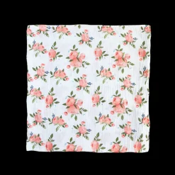 Cotton Muslin Swaddle Blanket - Watercolor Roses