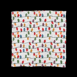 Cotton Muslin Swaddle Blanket - Christmas Bulbs