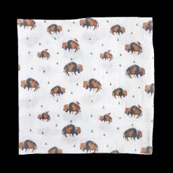 Cotton Muslin Swaddle Blanket 3 Pack - Bison