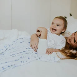 Cotton Muslin Swaddle Blanket - High Tide
