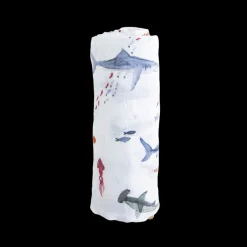 Cotton Muslin Swaddle Blanket - Shark