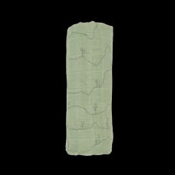Cotton Muslin Swaddle Blanket - Cactus Lines