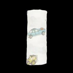 Cotton Muslin Swaddle Blanket - Work Trucks