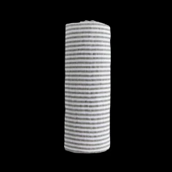 Cotton Muslin Swaddle Blanket - Grey Stripe