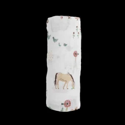 Cotton Muslin Swaddle Blanket - Farmyard