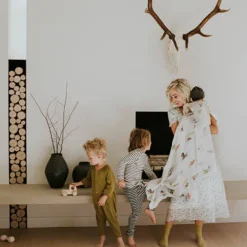 Cotton Muslin Swaddle Blanket - Oh Deer!