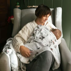 Cotton Muslin Swaddle Blanket - Snow Day