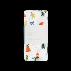 Cotton Muslin Swaddle Blanket - Christmas Time