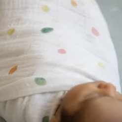 Cotton Muslin Swaddle Blanket - Party Dots