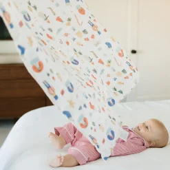Cotton Muslin Swaddle Blanket - Christmas Time