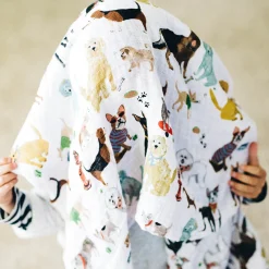 Cotton Muslin Swaddle Blanket - Woof