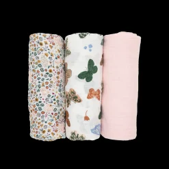 Cotton Muslin Swaddle Blanket 3 Pack - Butterflies